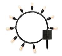 Guirnalda de luces solares conectables 10 bombillas LED blanco cálido efecto llama FLAME STRING LIGHT 8 m