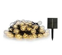 Guirnalda de luces solares de 25 bombillas burbujas Bubble String Light LED blanco cálido regulable 20 m