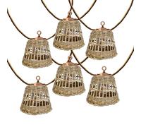 Guirnalda de luces solares y en red conectable de cuerda 20 bombillas transparentes LED blanco cálido regulable SAMOA LIGHT HYBRID 13m