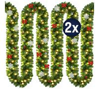 Guirnalda de Navidad 5m set de 2 decorado interior/exterior