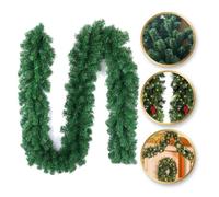Guirnalda de navidad grande de pino verde natural de 2.7m