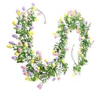Guirnalda de Pascua artificial - en dos piezas, guirnalda ornamental para el hogar, decoración de acento, alambre decorativo para colgar estacional | Viva exhibición de vacaciones de primavera para
