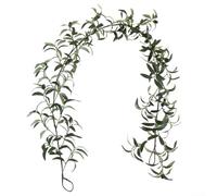 Guirnalda de vid artificial de aceituna para hojas, 170 cm, vegetación realista con frutas falsas para telón de fondo de boda, decoración de puerta de pared de jardín, plástico sin mantenimiento