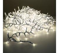 Guirnalda led compact parpadeante blanco calido 750l cable transparente 21m