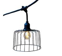 Guirnalda luminosa exterior con pantalla de metal 10 bombillas de filamento casquillo E27 LED blanco cálido NEMA LIGHT 6m
