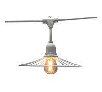 Guirnalda luminosa exterior conectable con pantalla de acero efecto jaula 10 bombillas de filamento casquillo E27 LED blanco cálido CHIC WHITE LIGHT CONNECTABLE 6m