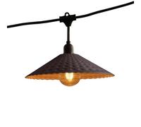 Guirnalda luminosa exterior conectable de 10 m con 20 bombillas LED filamento E27 blanco cálido VINTY LIGHT y pantalla de metal estilo vintage