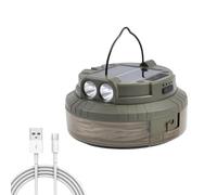 Guirnalda luminosa solar para acampada, luces solares LED para camping, lámpara de antorcha recargable, impermeable, 20 metros, para casa, dormitorio, balcón, árbol tienda, , toldo jardín