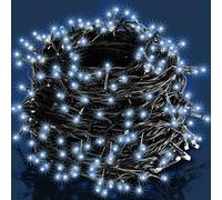 Deuba MONZANA® Cadena Luces Navidad Exterior 160LED Blanco Frío 11,5m 8 modos Temporizador Resistentes al Agua Decoración Interior Jardín