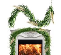 Guirnalda navideña de 1,5 m, decoración de verdor de invierno | Guirnalda de pino de Navidad para porche, ventana, chimenea, mesa de comedor, pared, reunión de vacaciones, fiestas