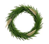 Guirnalda para manto, decoración de invierno sintética realista de 1,5 m | Guirnalda de pino de Navidad para entrada, balcón, ventana, mesa de comedor, marco de puerta de pared