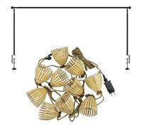 Guirnalda y barra decorativa Anuket (9 W, 5 m, Amarillo, Marrón)