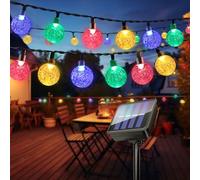 Guirnaldas Luces Exterior Solares, 11M 60LED Guirnalda Luces Solar, IP65 Impermeable, 8 Modos Cadena Luce Solar, Interior y Exterior Cadena Bombilla para Jardín, Patio, Fiesta, Navidad (Multicolor)