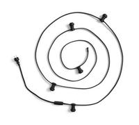Guirnaldas Para Exterior Ip44 Cable Eléctrico Plano Con Portalámparas E27 A Medida Negro 100 M