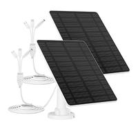 GuKKK Panel Solar para Cámara Exterior Eufy,Cargador de Panel Solar para Cámara de 6W Compatible Cable Carga, Suministro Continuo de Energía,Compatible Con Eufycam 3/3C/2/2 Pro/2C/2C Pro/E/E20 (2)
