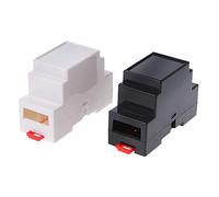 GUMEI 2 Piezas 88x37x59mm Caja de plástico para electrónica Caja de Proyecto Carril DIN Caja de Conexiones PLC Caja de Conexiones