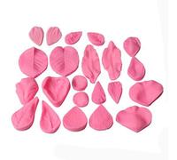 GUMEI 22 Piezas de Pasta de Goma con Vetas de Flores, moldes de Silicona para Fondant para decoración de Pasteles de Boda