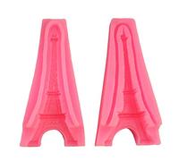 GUMEI 3D París Torre Eiffel Pastel Fondant Molde Silicona Resina epoxi Molde Vela Molde