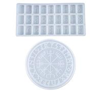 GUMEI DIY Runas Símbolo Cristal Molde de Resina epoxi Círculo Tablero de adivinación Molde de Silicona