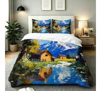 Gumntun Funda Nordica Cama 105-200x200 Casa De Madera para Edredón-A343
