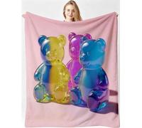 Gumntun Manta 3D Oso Rosa 150x200cm para Sofa Niño y Mascota-A44