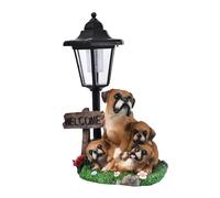 Gungtj Dog Statue Solar Light, Garden Dog Decor, Solar Lantern Ornament, Outdoor Dog Statue, Animal Garden Decoration, Solar Dog Figurine, Patio Dog Decor, Solar Garden Light, Collectible Dog Statue