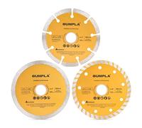 Gunpla Juego de 3 Piezas Disco Diamante 115mm x 22mm Discos de Diamante para Porcelanico, Hormigón, Piedra natural, Cerámica, Ladrillo, Granito