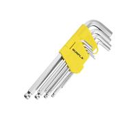 Gunpla Juego de Llave Allen de Cabeza de Bola, 9 Piezas 1.5mm-10mm, Con Brazo Largo para Bicicletas Muebles y Maquinaria