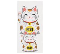 GuoChe Toalla de playa Mini Maneki-Neko Lucky Cat japonés con dije de buena suerte