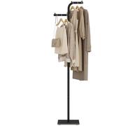 GUOHNHE Perchero de Pie, Colgador Doble Columna Ropa, 30x30x176 cm, Negro