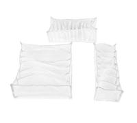 GUOHOQIX 3 unids/Set Caja de Almacenamiento de Ropa Interior Plegable con Compartimentos Calcetines Sujetador Organizador cajones Divisor (Blanca)