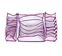 GUOHOQIX 3 unids/Set Caja de Almacenamiento de Ropa Interior Plegable con Compartimentos Calcetines Sujetador Organizador cajones Divisor (Púrpura)