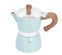 GUOHOQIX de aluminio práctica de 150ML, octogonal Moka para electrodomésticos de cocina para el hogar y la Oficina (Seiko modelo lago azul)