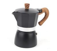 GUOHOQIX de aluminio práctica de 150ML, octogonal Moka para electrodomésticos de cocina para el hogar y la Oficina (modelo seiko negro)