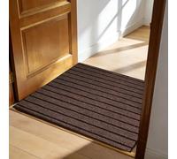 GUOLIXIA Tapete de Bienvenida 150 x 150 cm Impermeable, Lavable para Atrapar Suciedad Alfombrilla de Entrada Exterior e Interior para Recibidor Pasillo, Cocina, Dormitorio, marrón