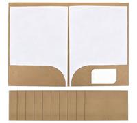 GUOYOU 10 Piezas Carta Kraft Carpetas, Subcarpetas Cartulina A4 con 2 Bolsillos