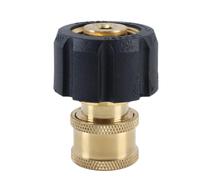 Gurtt Adaptador para hidrolavadora, conector rápido M22-15 mm a 1/4, acoplamiento de alta presión de latón con rosca interna.