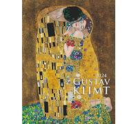 Gustav Klimt 2024 - Calendario de fotos 42 x 56 cm - Calendario de arte - Acabado de lámina metálica - Calendario de pared - Pintura Alpha Edition