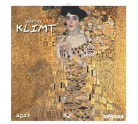Gustav Klimt 2027: Wandkalender 30x30 cm (30x60 cm geöffnet), Kunstkalender mit Meisterwerken des Jugendstils