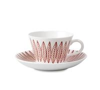 Gustavsbergs Porslinsfabrik Juego de café Röd Salix. cono Taza de café + plato