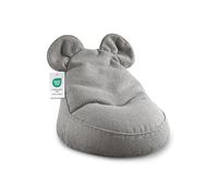 Gutekissen® Puff Infantil Miki con Orejas - Cómodo, cojín Montessori para habitación Infantil (Gris, 68/68/50 con Orejas)