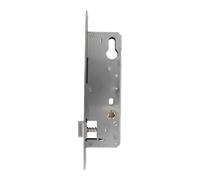 Gutol Cerradura de embutir de acero inoxidable, centro a centro de 92 mm, entrada de 40 mm, cuerpo de cerradura con marco en níquel satinado para puertas interiores y exteriores 9240