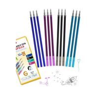 GutSache 12x recambios borrables compatibles con Legami, altura 13 cm, punta de 0,7 mm, tinta termosensible, juego de recarga de bolígrafo de gel borrable para notas de colores/bocetos/planificación