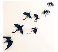 Gutyan Etiqueta de La Pared 3D Dragón Gótico Tatuajes de Pared Juego de Tronos Inspirado Dragón Wallpaper 7 unids/Lote Tatuajes de Pared Murales Decoración del hogar