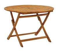 GuyAna Mesa Plegable de jardín de Madera Maciza de Acacia Mesa Comedor Plegable Mesas Extensibles De Terraza 110 cm