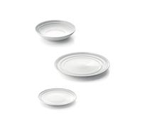 Guzzini Gocce Everyday Set 6 Posti Tavola, Porcellana, Bianco, 28.5x29.5x30 cm, 6 Unità