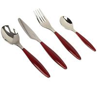 Guzzini Juego de cubiertos Feeling Clear red. 24 piezas