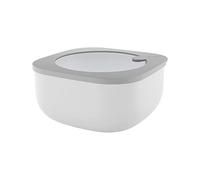 Guzzini - Kitchen Active Design, STORE&MORE, Contenedor Hermético Bajo para Frigorífico/Congelador/Microondas (L) - Gris Oscuro, 19,5 x 19,5 x h9,3 cm | 1900 cc - 170704177