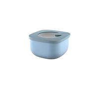 Guzzini - Kitchen Active Design, STORE&MORE, Recipiente Hermético Bajo para Frigorífico/Congelador/Microondas (S) - Celeste Mate, 12,2 x 12,2 x h6,8 cm - 170700189