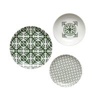 Guzzini - LAS MAYÓLICAS Juego de 6 Platos Planos, Platos Hondos, Platos Frutas/Postres - Verde Esmeralda - 10290969